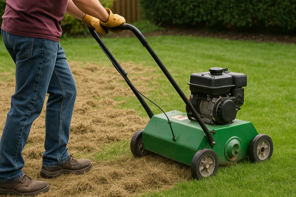 Dethatching a lawn-1-1-1